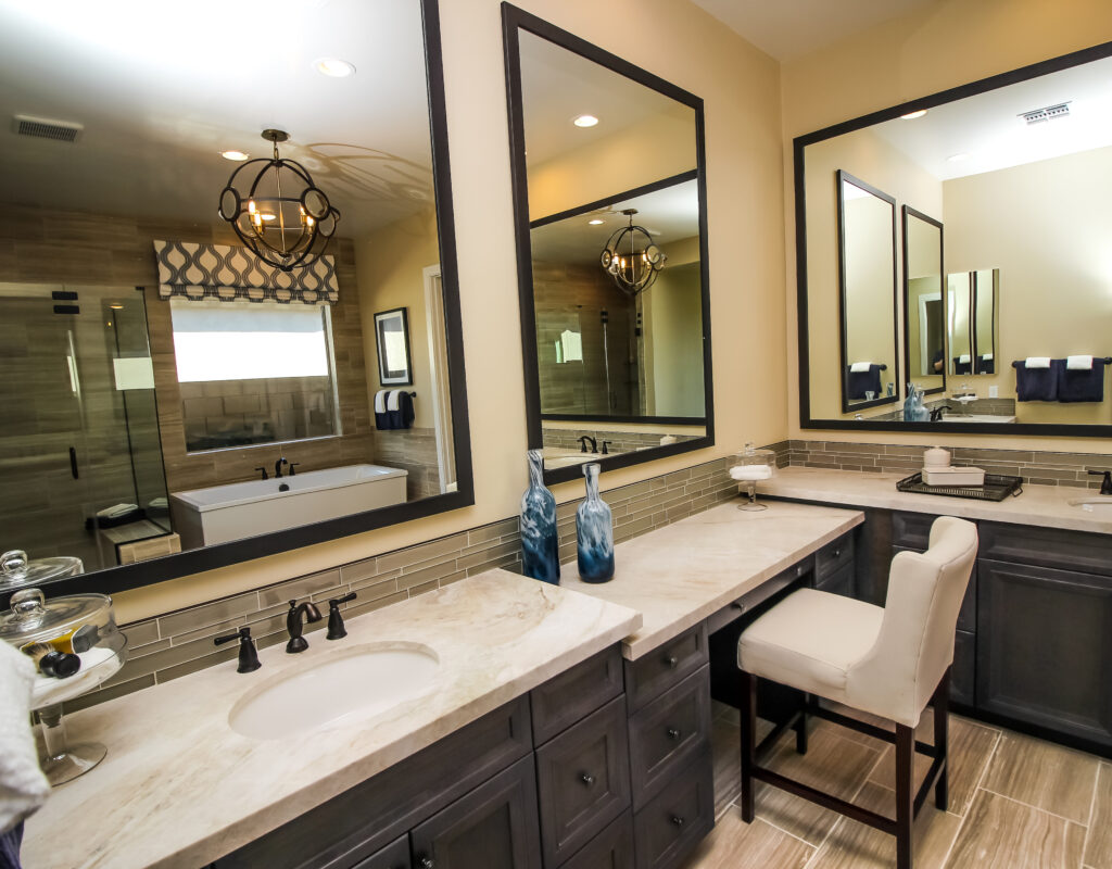 Custom double vanity